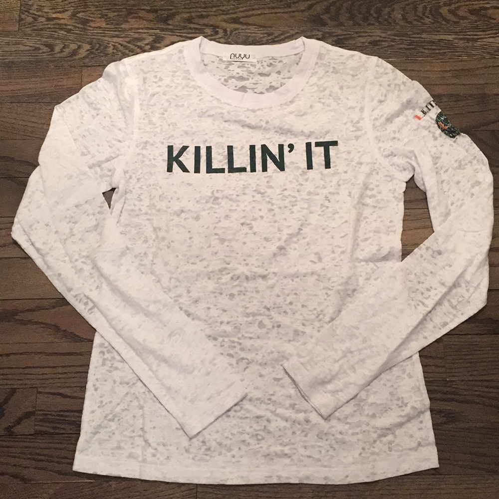 Long sleeve burnout crew